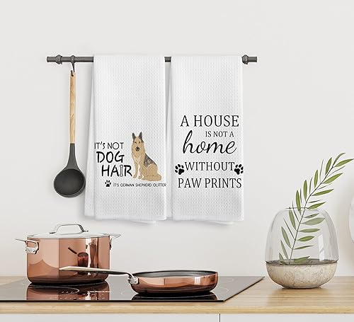 Miniatura 5 de NOQL Toallas de pastor alemán, regalos de perro pastor alemán, toallas de cocina y paños de cocina de pastor alemán, juego de 2, toallas de cocina