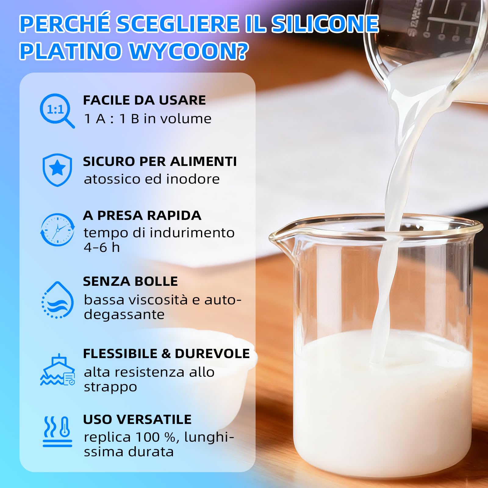 Gomma siliconica liquida per stampi - 15 Shore A, non tossica a cura rapida (1:1), per la realizzazione di stampi per resina epossidica, candele, gesso e fai da te (Verde Giada, 2.3kg)