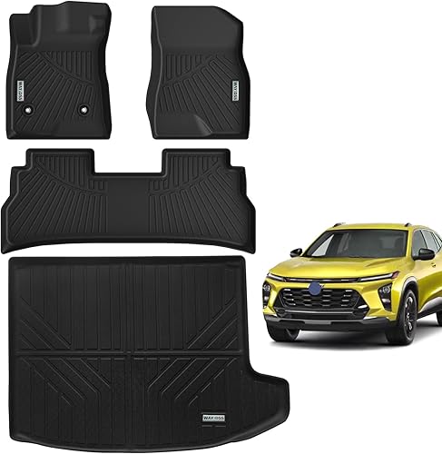 WAYIDSS Juego de alfombrillas de 2 filas y forro de carga para Chevrolet Chevy Trax 2024, TPE para todo tipo de clima, protección impermeable para