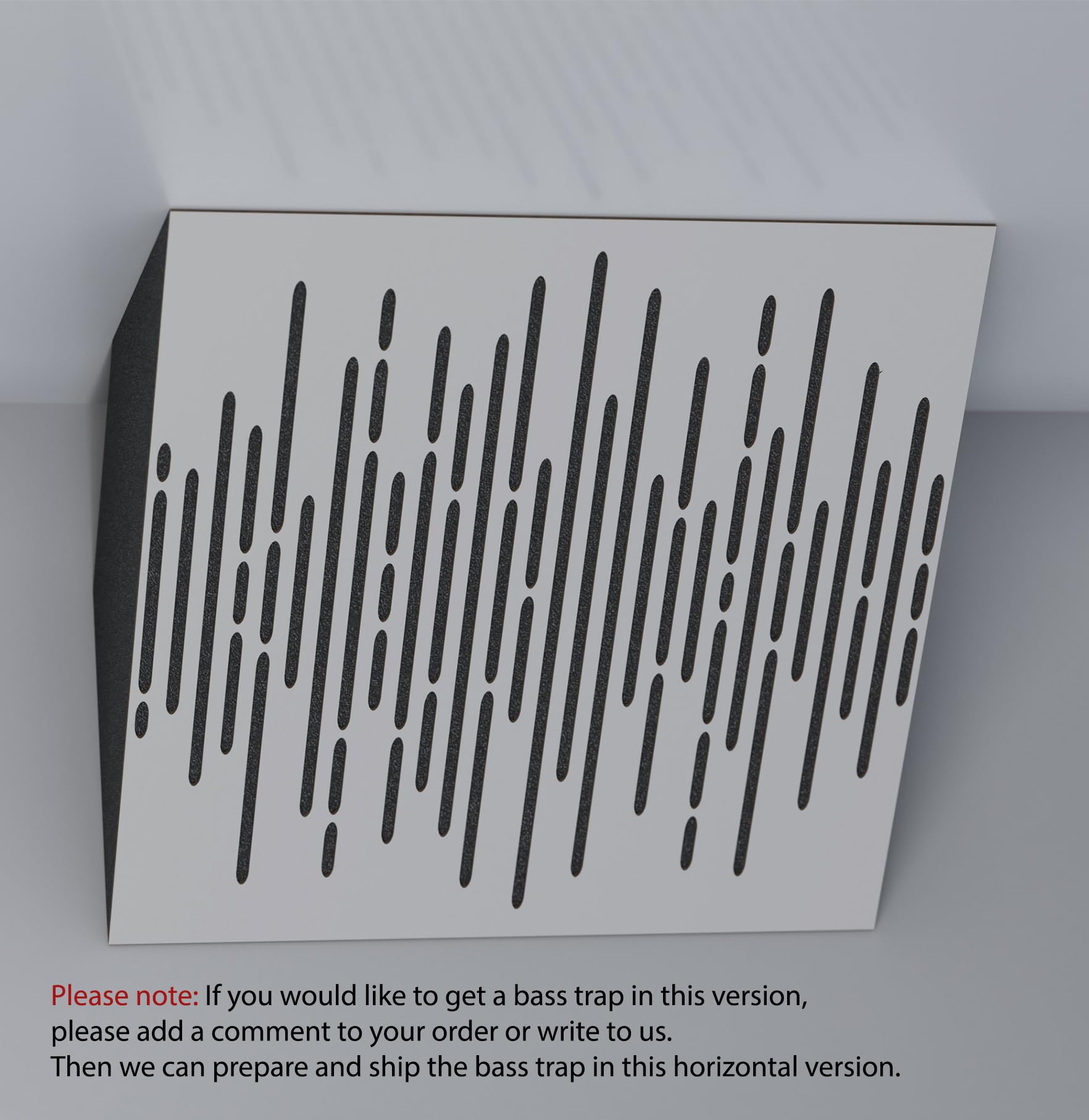 Lot de 2 pièges à basses acoustiques d'angle | 50x50cm | Traitement d'insonorisation pour studio d'enregistrement | Absorption - Diffusion - Réflexion | (x2 WAVE-100mm | Blanc)
