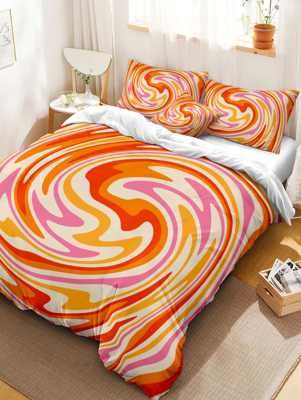 Housse de couette abstract vortex douce pour transformer l'ambiance de votre chambre adulte