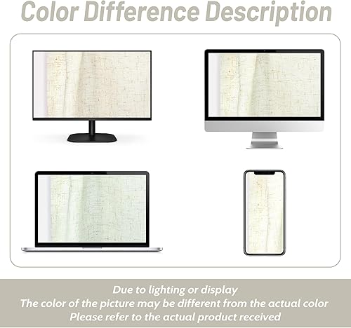 Miniatura 9 de DriftAway Cortinas plisadas de lino semitransparente con textura de casa de campo sólidas y rústicas, 2 paneles de 50 pulgadas de ancho por 120