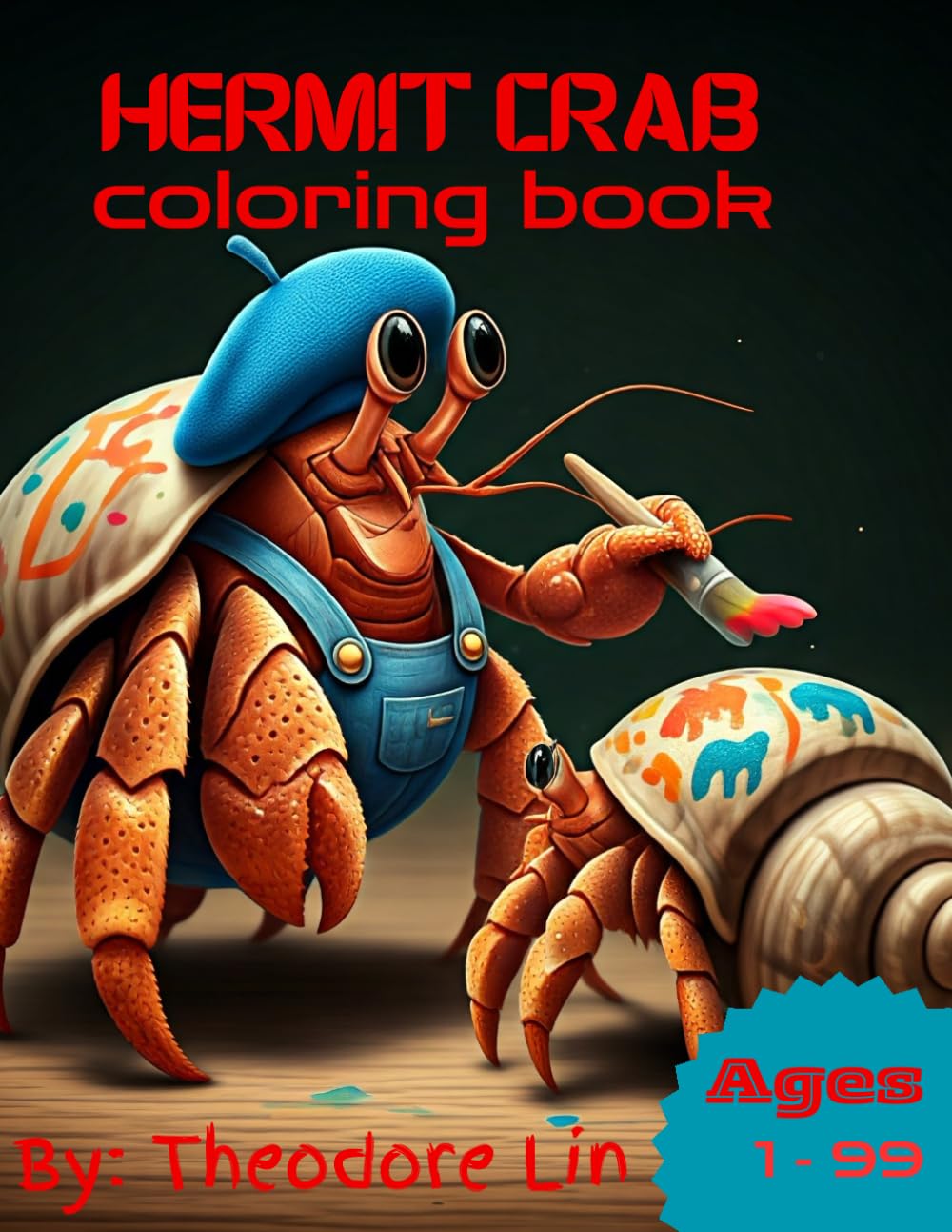Hermit Crab Coloring Book: Funny and Fun Hermit Crab Coloring Book