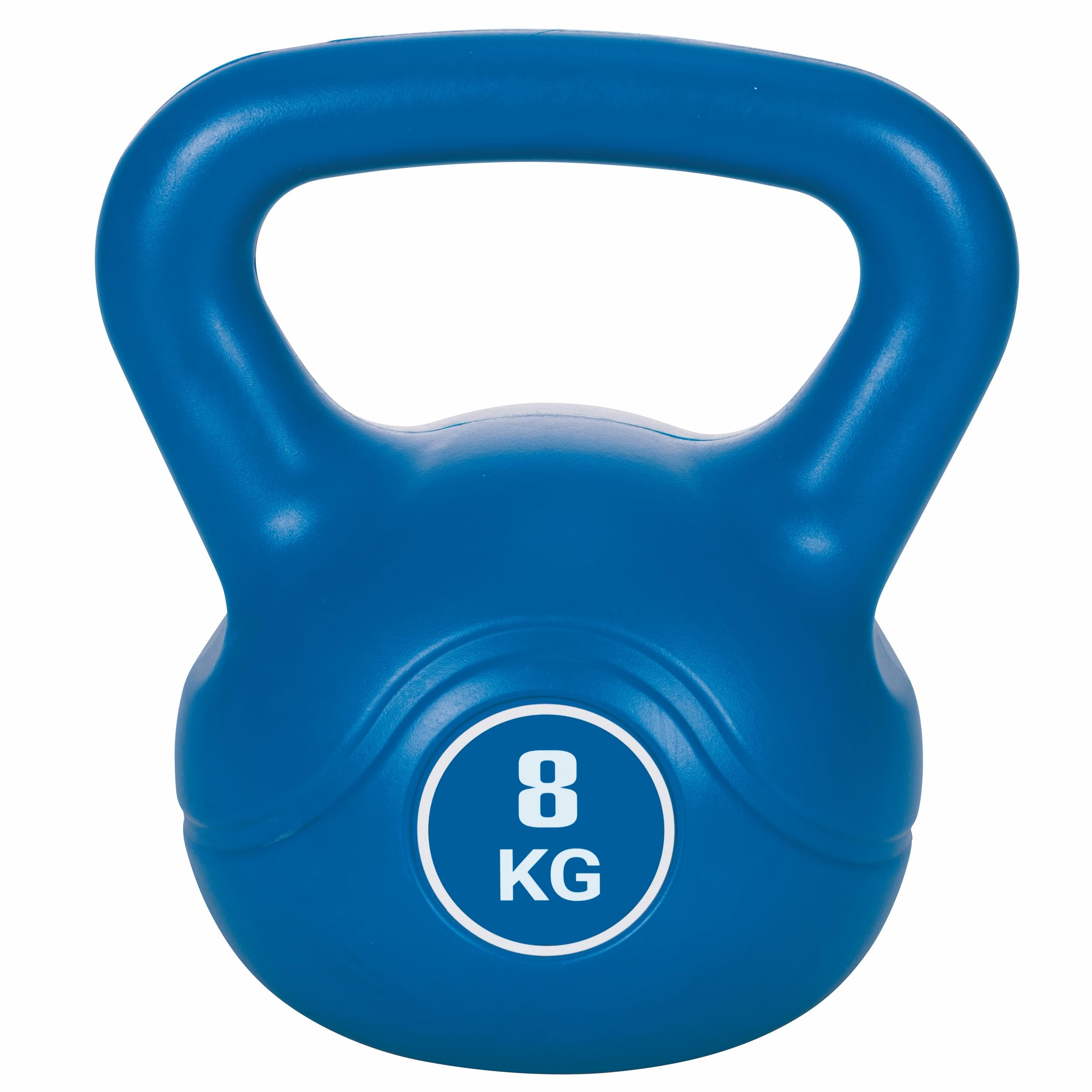 Kettlebell 8 Kg, per allenamento, antiscivolo, blu, FitLover