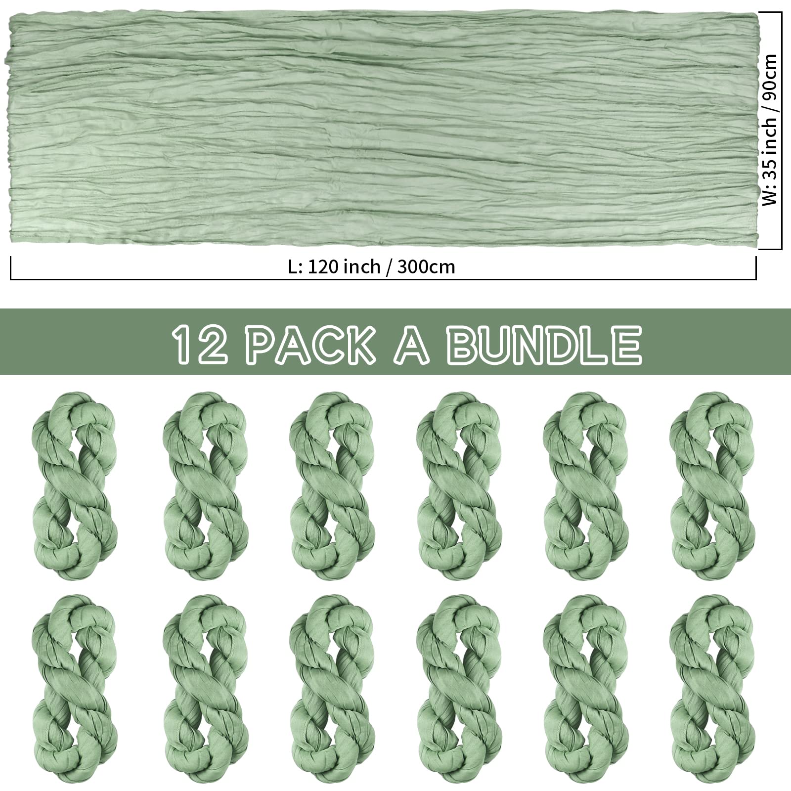 Chemin de table vert