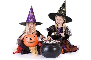Zando Halloween Accessories: Kids' Foldable Star-Printing Wizard Hat