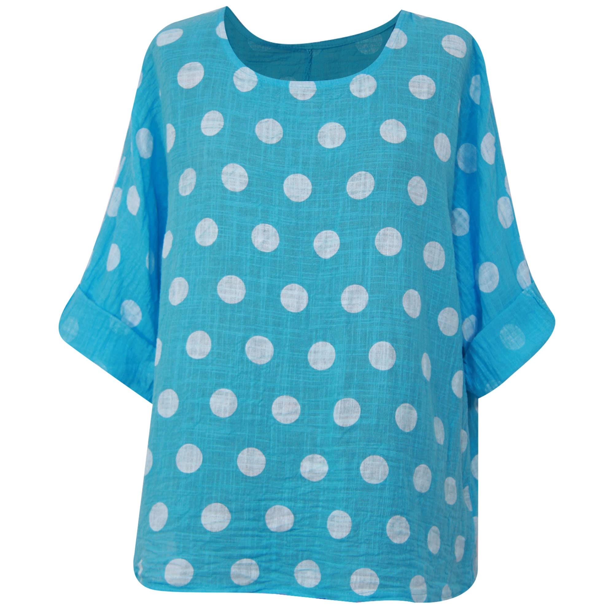 Storm IslandWomen Italian Spotty Crop top Ladies Polka Dotted Crop Length Fashion Casual wear top Size 10-18 UK
