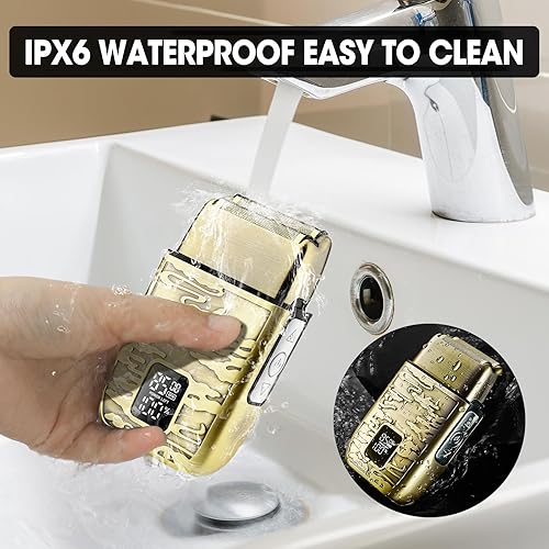 Miniatura 6 de Afeitadoras eléctricas para hombres, maquinilla de afeitar eléctrica de 3 velocidades, afeitadoras de cabeza para hombres calvos, recortadora de