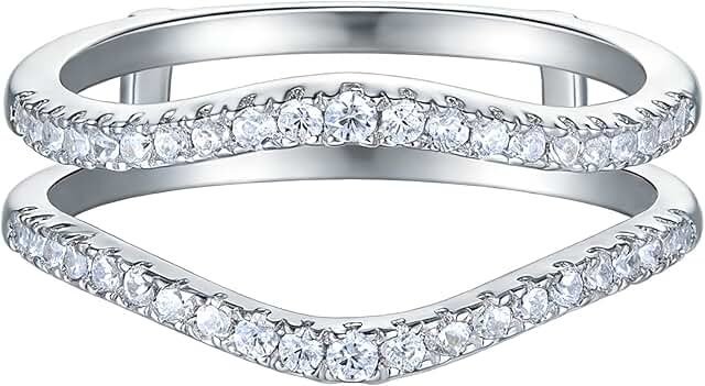Newshe Curved CZ Ring Enhancer (Size 4–13)