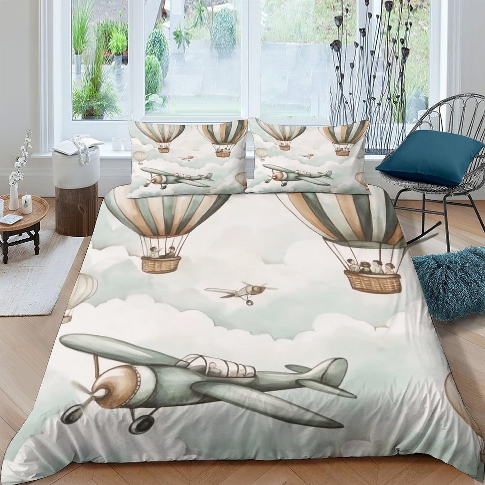 Taie de couette confortable et légère 140x200 cm parure de lit microfibre facile à laver