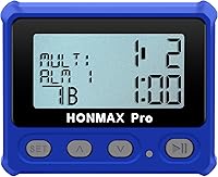 Vista 4 de Temporizador de intervalo profesional 8100 y cronómetro, retroiluminación, carga USB-C, reloj (azul)