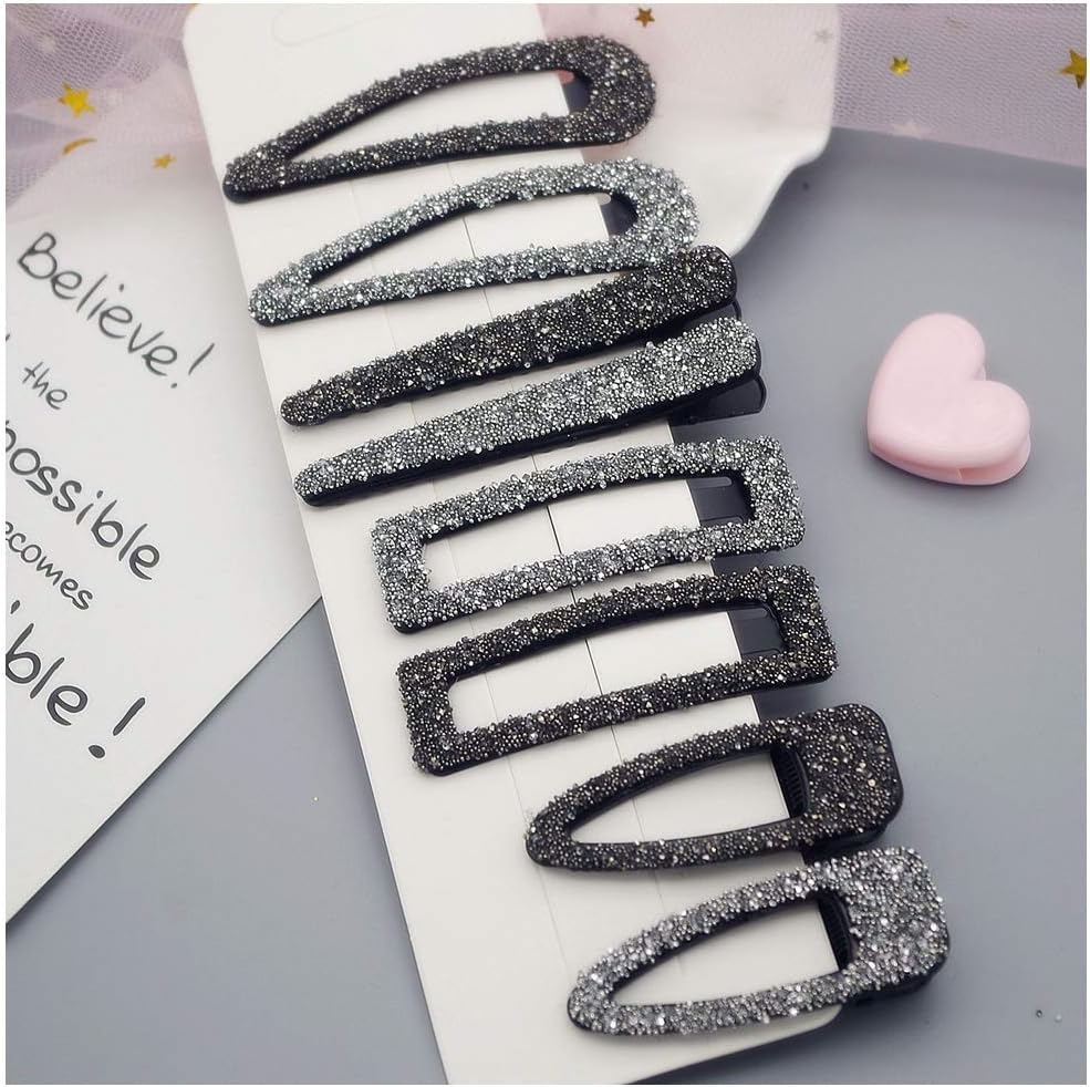 8 Pcs Rhinestone Hair Clips Crystal Alligator Hair Barrettes Water Drop Hair Pin Hair Accessories Headwear Fashion Hair Accessories for Women and Girls