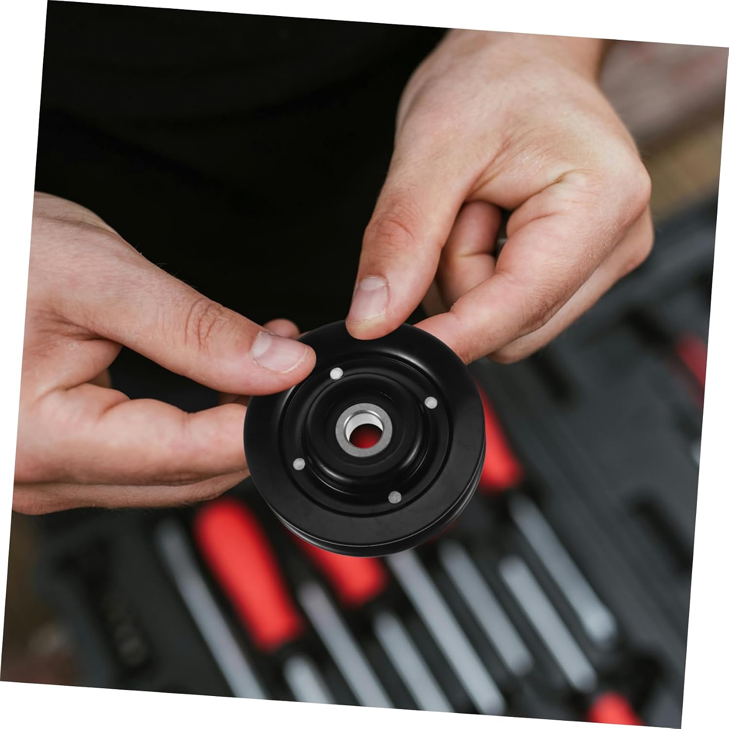 Belt Tension Pulley for Car Air Conditioning Systems Durable Construction Easy Installation for Reliable Performance Automotive Applications