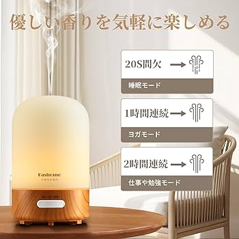 Amazon.co.jp: Fashome アロマディフューザー 小型 卓上 超音波