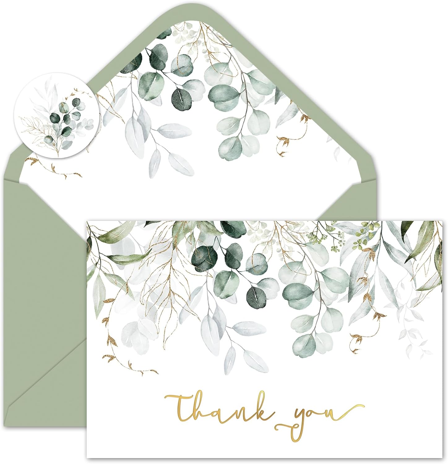 Whaline 24 Pack Butterfly Floral Thank You Cards Purple Pink Flower Blank Note Cards with Envelope Sticker Greeting Card for Spring Wedding Birthday Bridal Shower