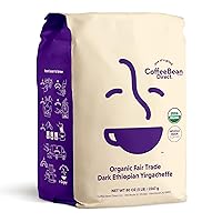 Vista 41 de Coffee Bean Direct Yirgacheff etíope, café en grano entero, bolsa de 5 libras