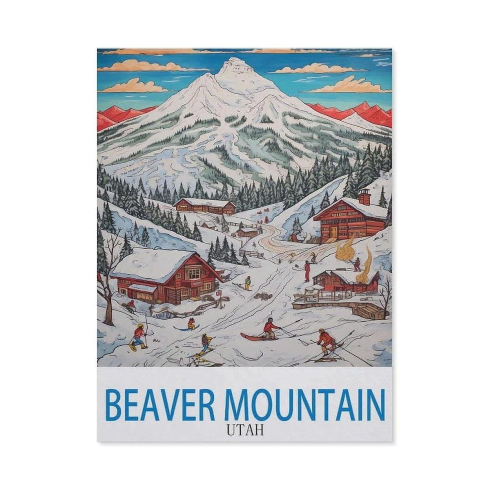 BEAYODKP 5D DIY Diamond Painting kit，Beaver Mountain Utah（50 x 60 cm）