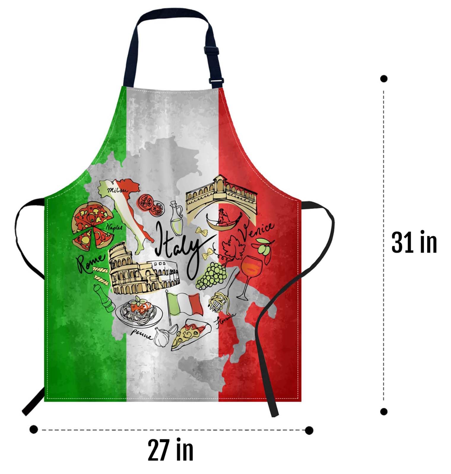 oFloral Delantal para mujer y hombre para cocina en casa 004