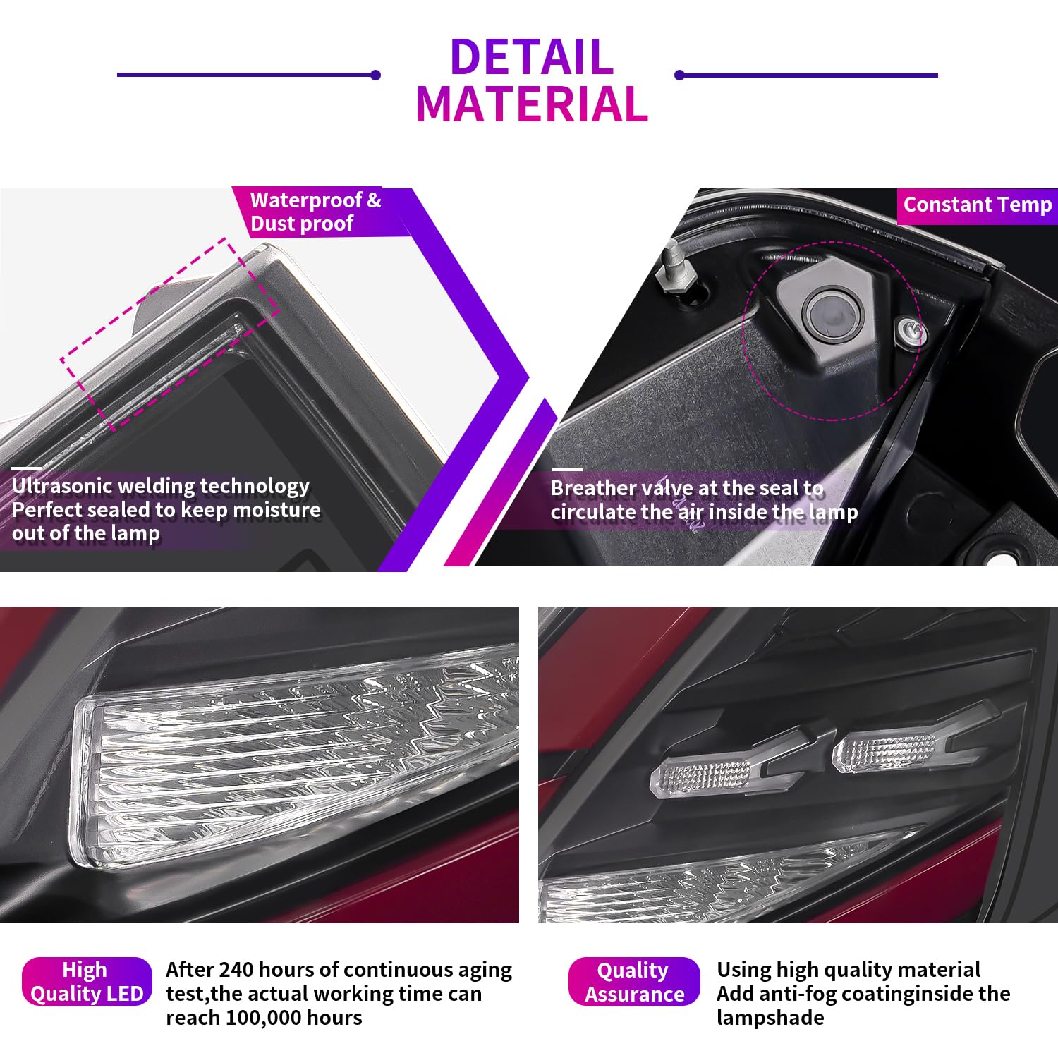 Archaic Posteriori Per Ford Fiesta Hatchback MK7/MK7.5 SE/ST 2009-2017 | LED luci Fari Posteriori con sequenziali,animazione DRL,Con E-Mark