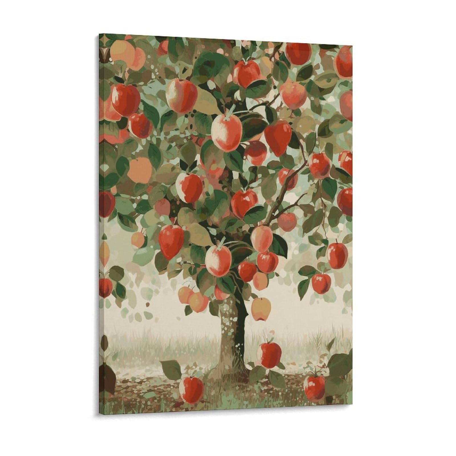 Fruit Under The Tree Canvas Wall Art for Bedroom 12x16inch Canvas Prints Artwork for Walls Modern Picture Artwork Painting for Living Room Aesthetic Wall Paintings for Bathroom Kitchen Office