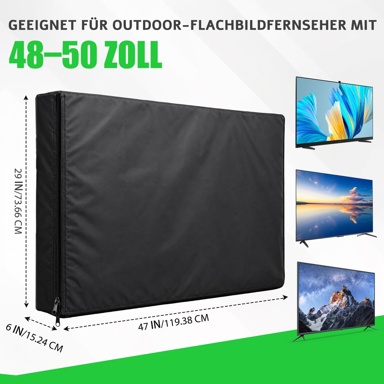Outdoor TV Abdeckung 48–50 Zoll 600D Oxford Wasserdicht