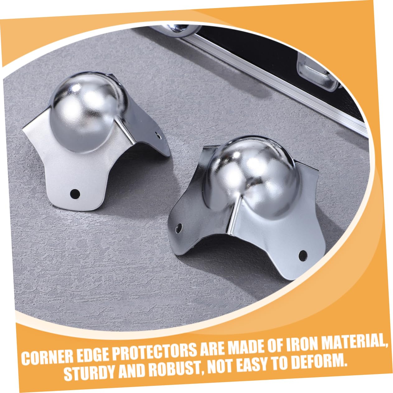 OSALADI 30 Pièces Protecteur d'angle Sphérique Protecteur De Bord d'angle Protection d'angle pour Flight Case Protège-Coin à L'épreuve des Bébés Protecteur d'angle en Fer Le Fer