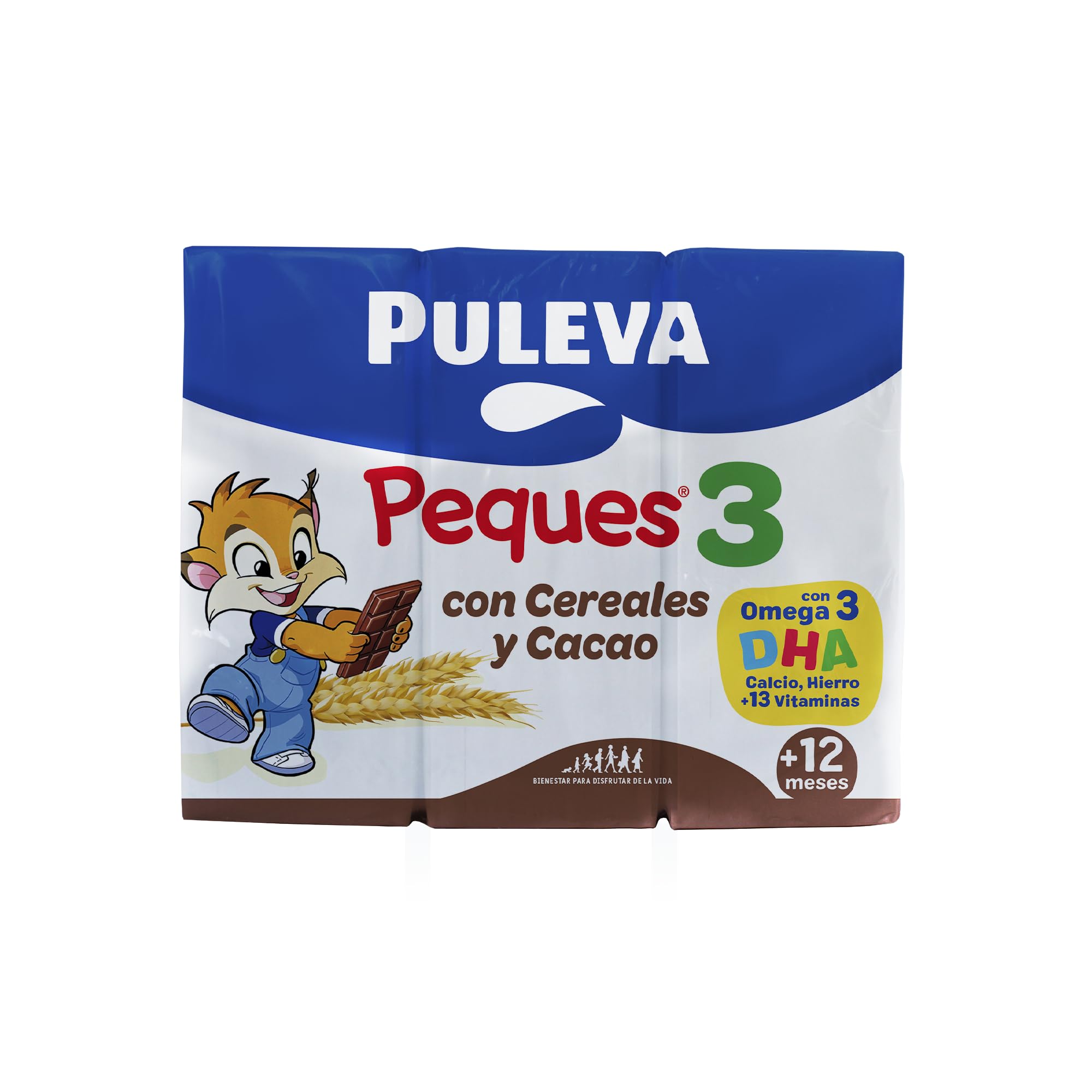 Puleva Peques Leche Infantil de Crecimiento con Cereales Tipo 3 Pack 3 x 200 ml