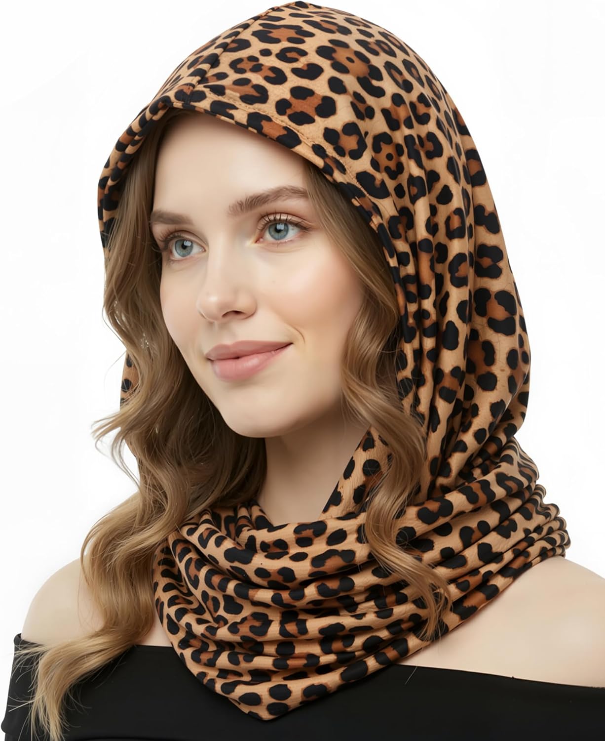 Sequin Rave Hood Rave Scarf Outfit Accessories for Women Glitter Hooded for Carnival Parade Concert Costume