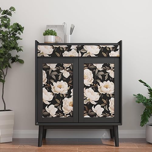 Miniatura 5 de Laatse Papel tapiz moderno floral para despegar y pegar de 17.5 x 118 pulgadas, papel de contacto de rosa vintage, papel de pared de flores