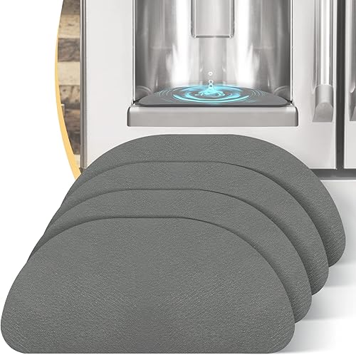 Miniatura 1 de LOPNUR Bandeja de goteo para refrigerador, receptor de goteo para refrigerador para bandeja de agua, paquete de 4 mini bandejas de goteo de agua