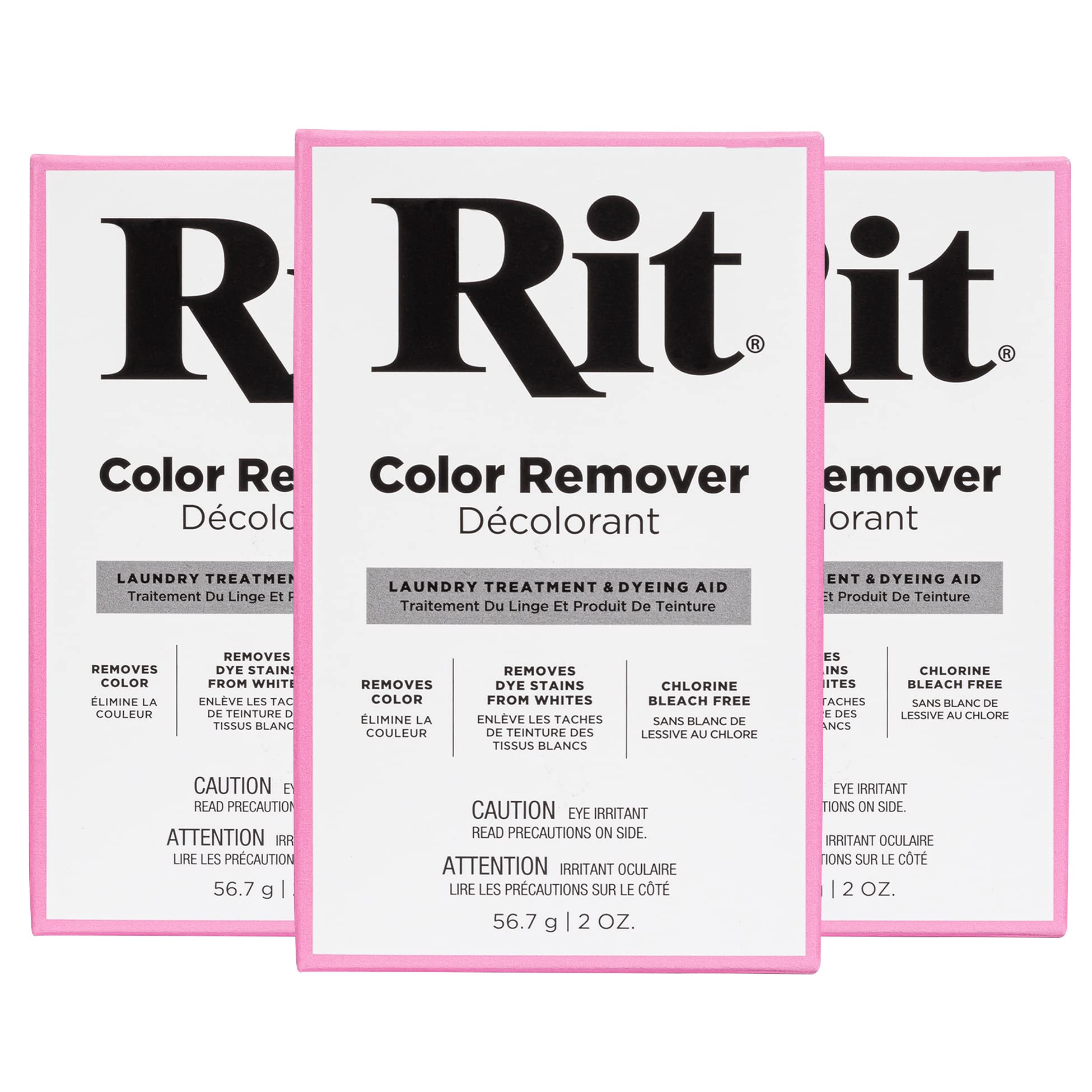 Rit Dye Laundry Treatment Color Remover Powder, 2 oz, 3-Pack