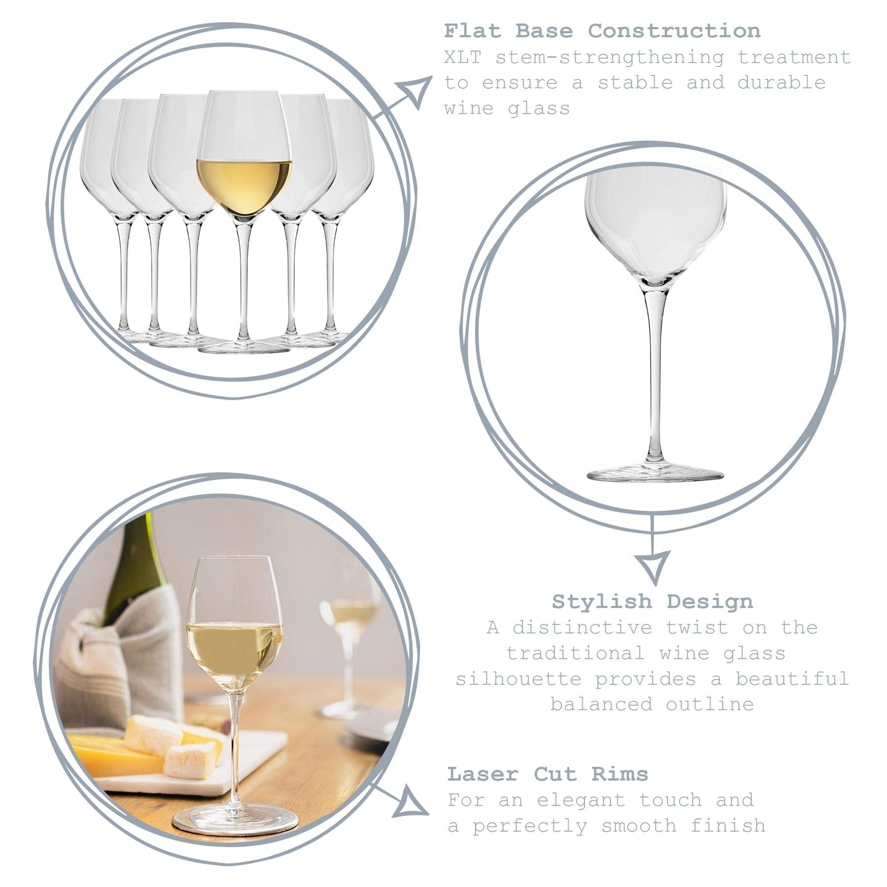 Bormioli Rocco Inalto Tre Sensi Petit Verres à vin Set - 305ml - Paquet de 24