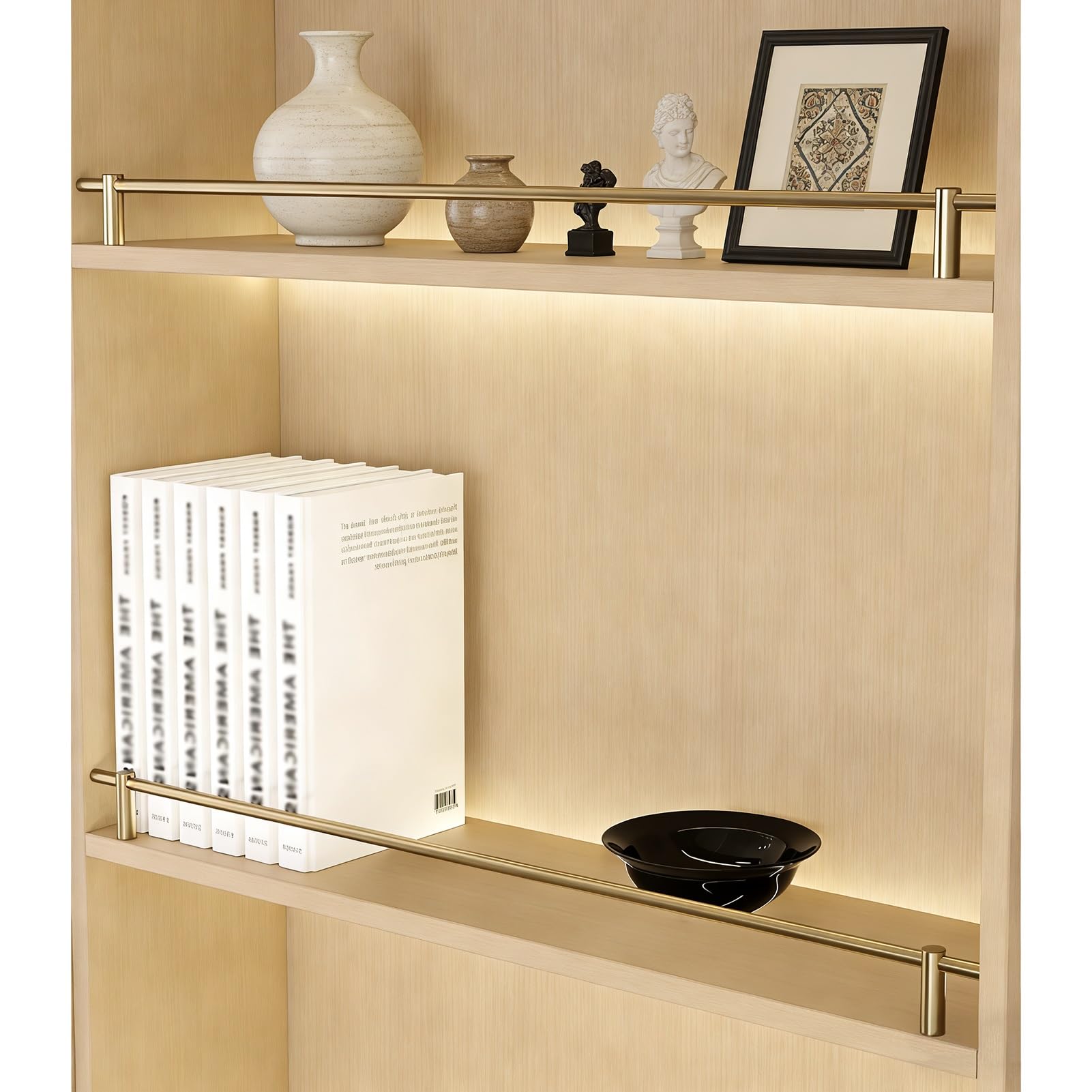 Rieles inclinados de aluminio para renovar la estética de tu vitrina de salón