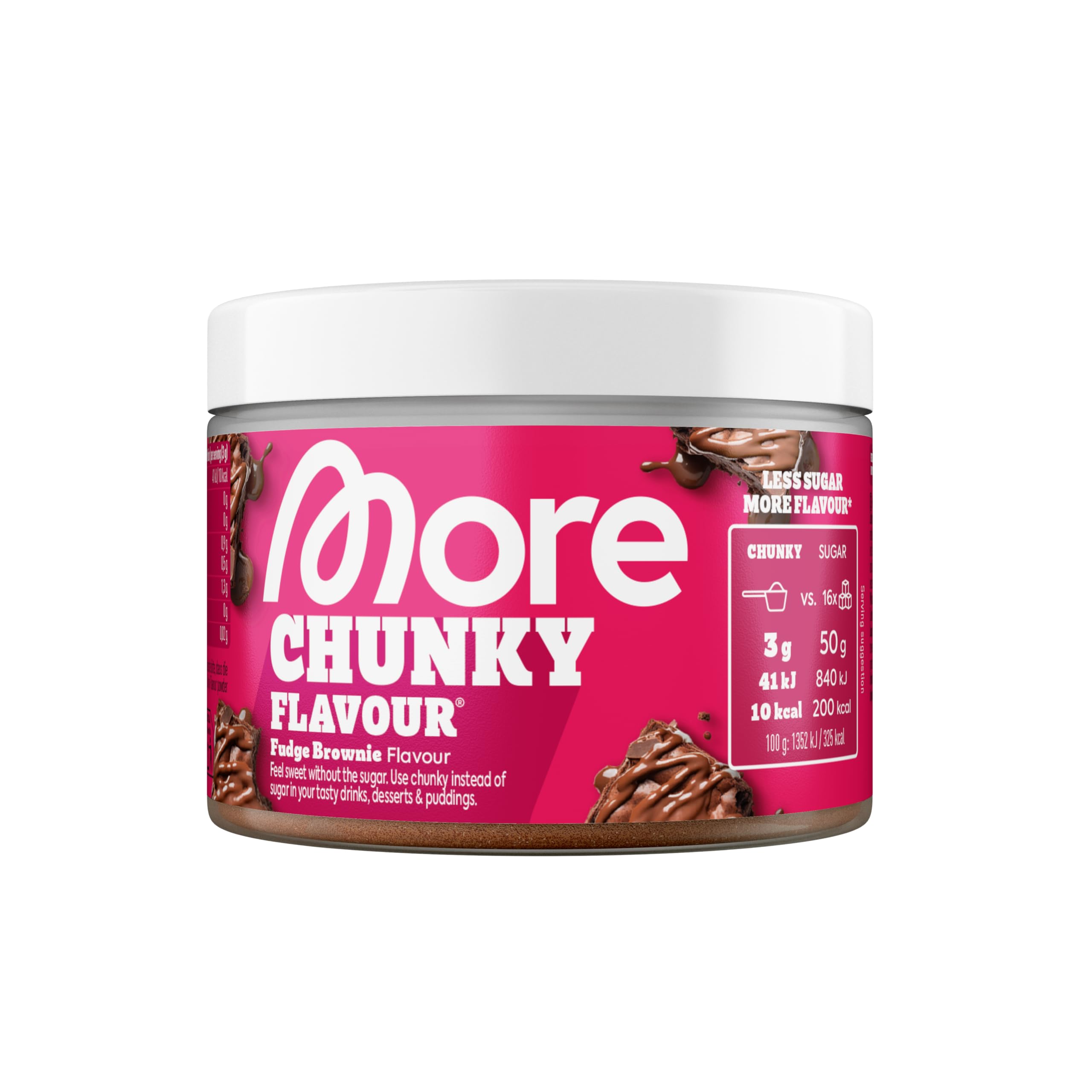 MORE Chunky Flavour, Fudge Brownie, 150 g