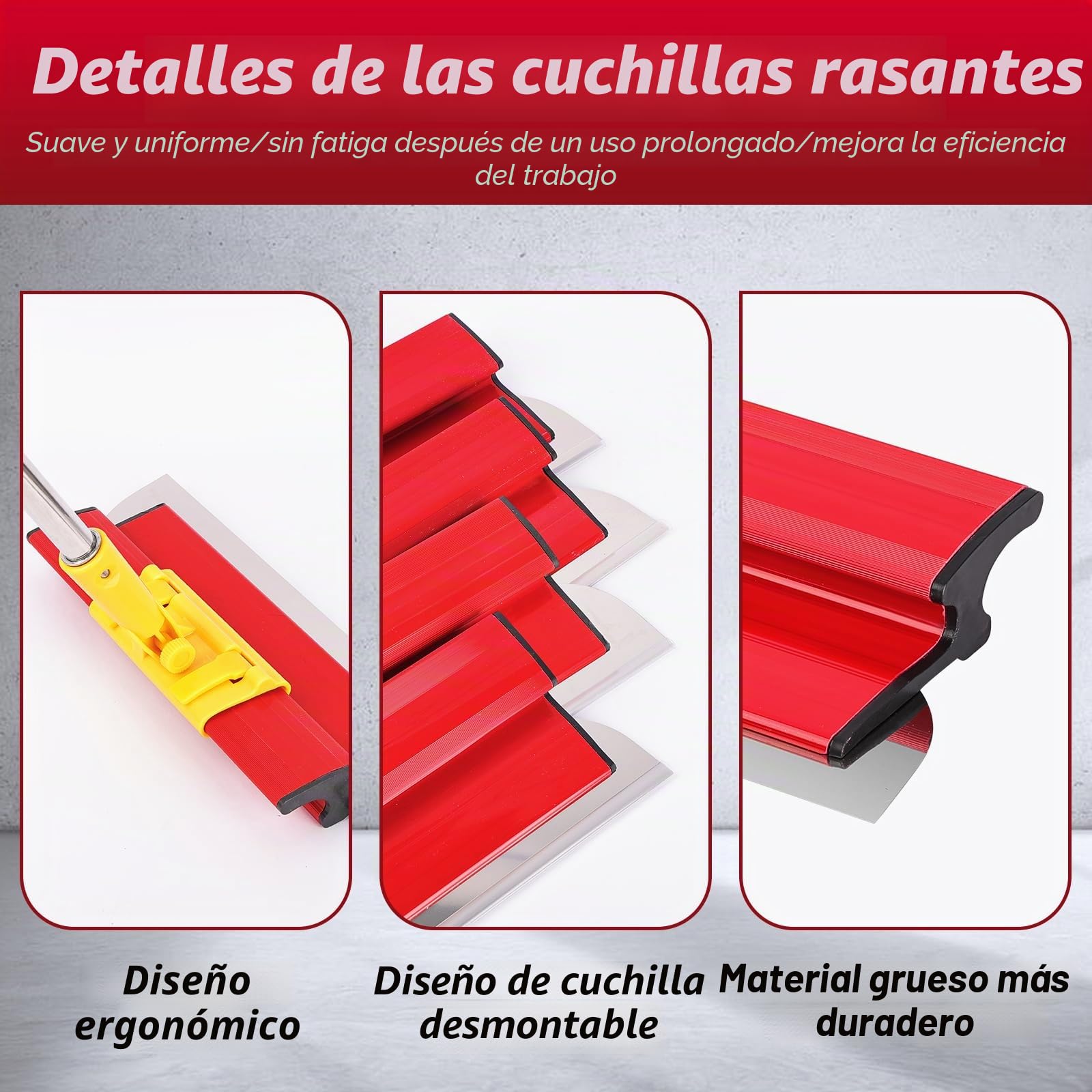 11Pcs Espatulas Pintura Pladur, con Mango Telescópico/Caja de Almacenamiento, Rascadores de Acero Inoxidable Perfectamente Lisos de 25/40/60/80 CM, para Cemento y Hormigón, Construcción en Seco