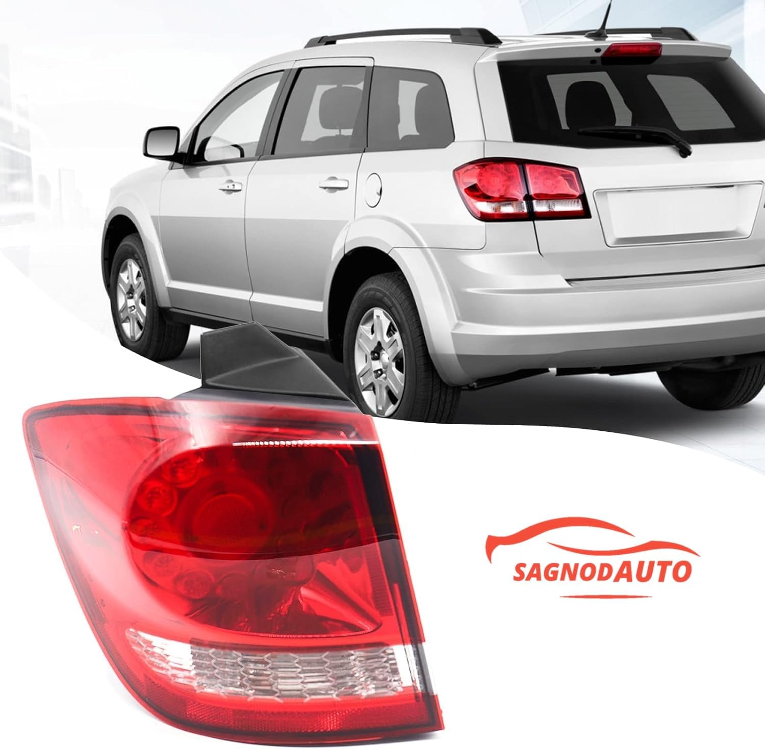 Tail Light compatible with 2011-2020 Dodge Journey Left Driver Side
