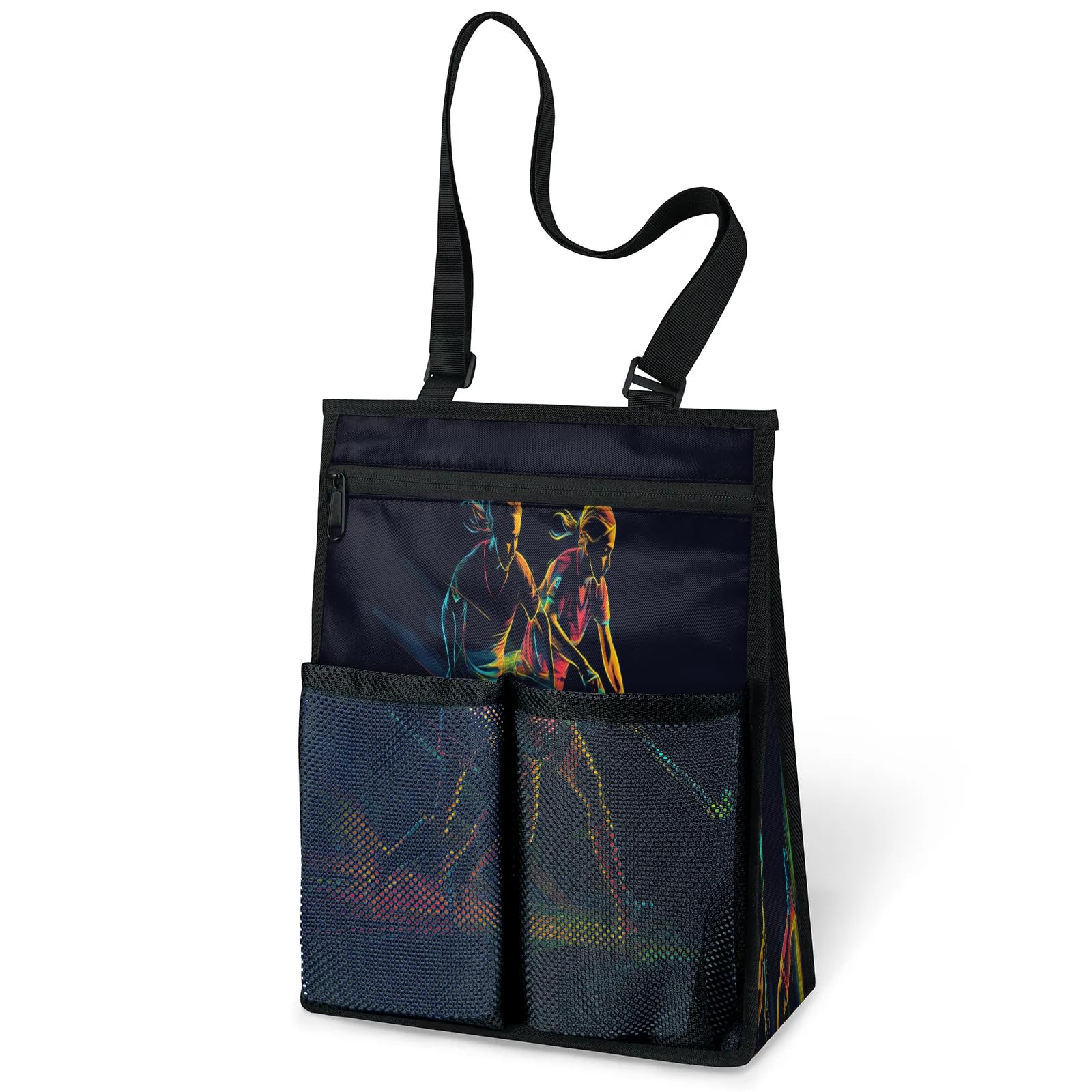 Ourtheme Hockey Players Sports Portable Shower Bag for Travel Gym Camp Beach Tote Shower Caddy Bags Hanging Toiletry