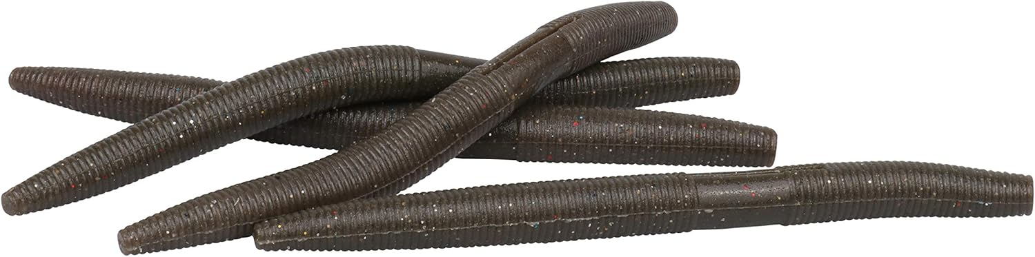 RUNCL ProBite Wacky Worms Senko Style, 10/15pcs Soft Stick Baits 4/5/6in - Fennel Flavor, Salt Impregnation, Ribbed Design, Proven Colors - Wacky Stick, Soft Fishing Lures