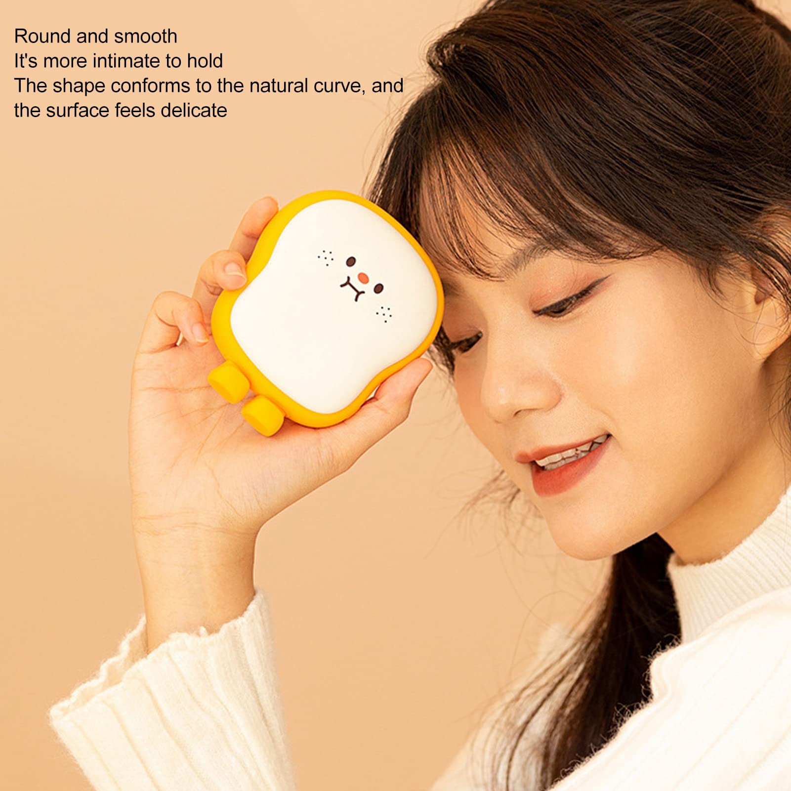 Chauffe-mains électrique Portable Rechargeable, 6000 MAh, Batterie Externe pour L'extérieur, la Chasse, le Golf, le Camping, les Cadeaux Chaleureux(Visage grêlé)