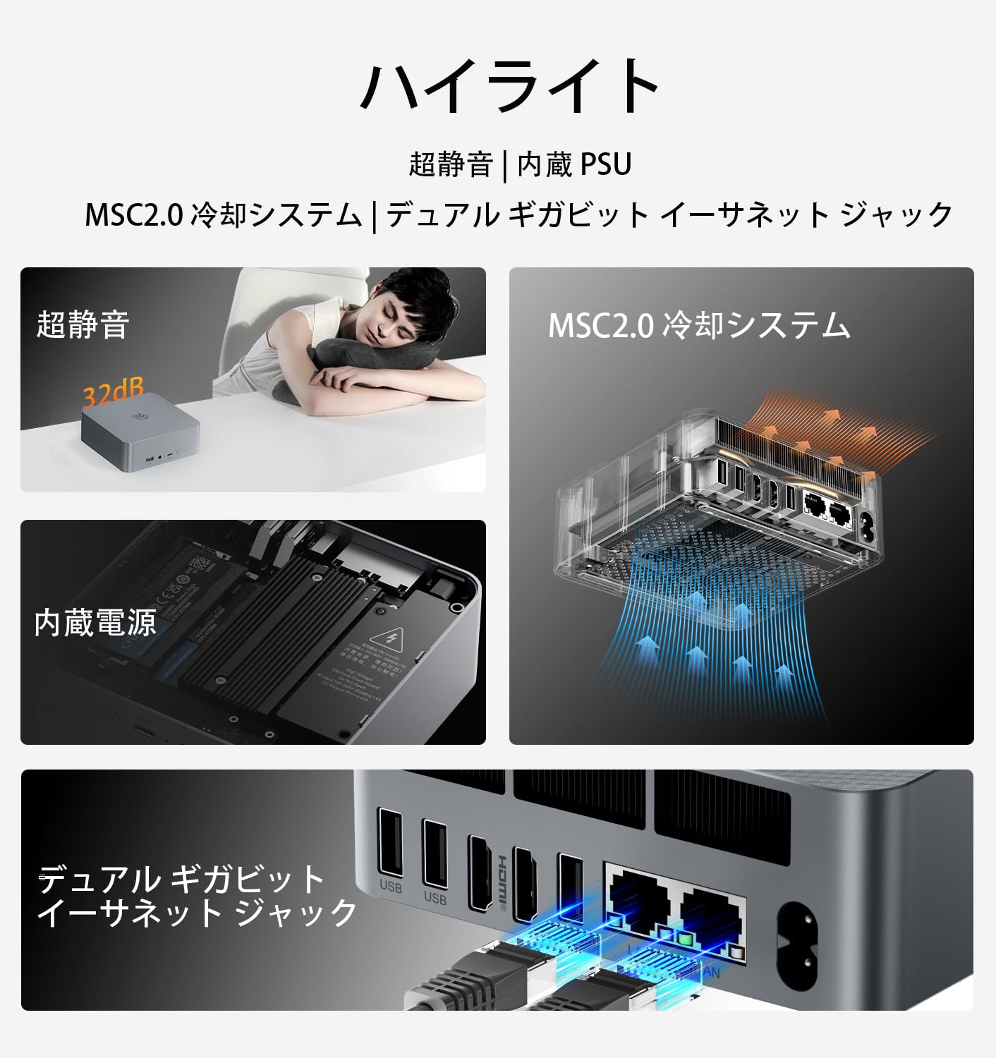 Amazon.co.jp: Beelink EQR6 6900HX ミニPC、最大4.9GHz 8C/16T 対応 