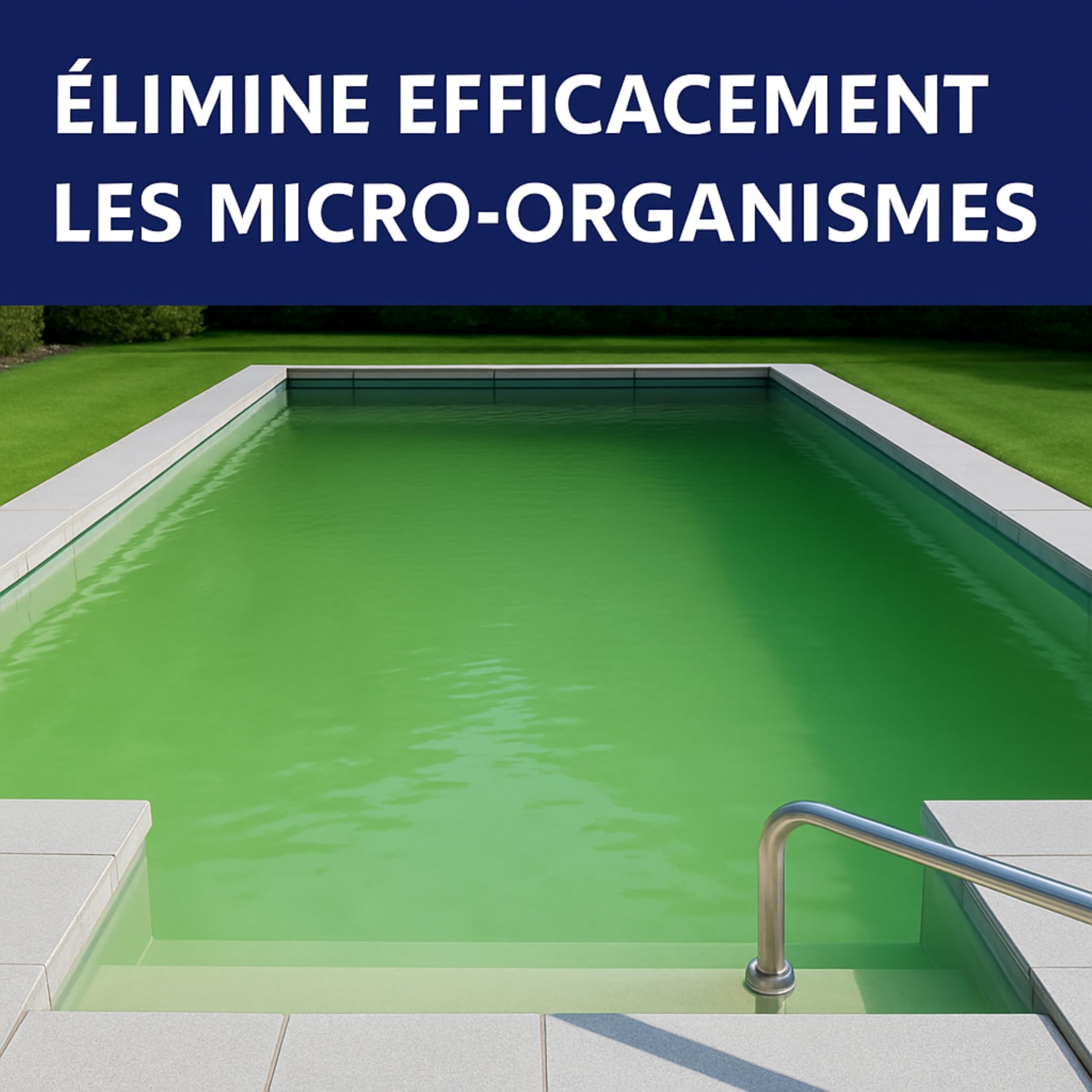 Chlore Multi Blue Pastilles de 20g Multifonctions - Traitement Tout-en-Un pour Piscine - Désinfectant, Algicide, Stabilisant, Clarifiant - Maintient l'eau Transparente et cristalline (1KG)