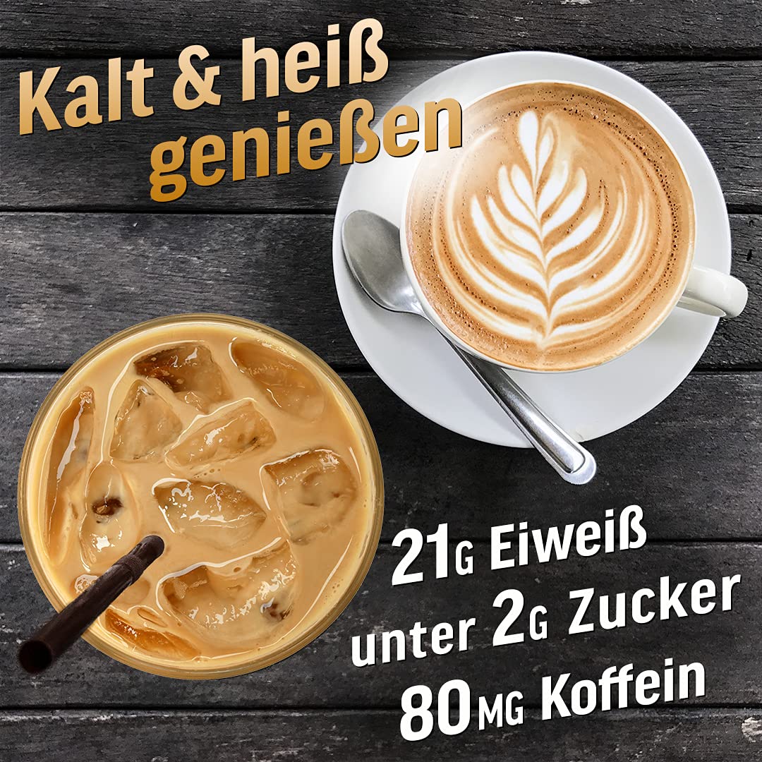 ALL STARS Protein Coffee 600g - Kaffee Proteinpulver mit 21g Eiweiß pro Portion und 80mg Koffein, Hochwertiger Aminosäuren Komplex, Zucker- und fettarm