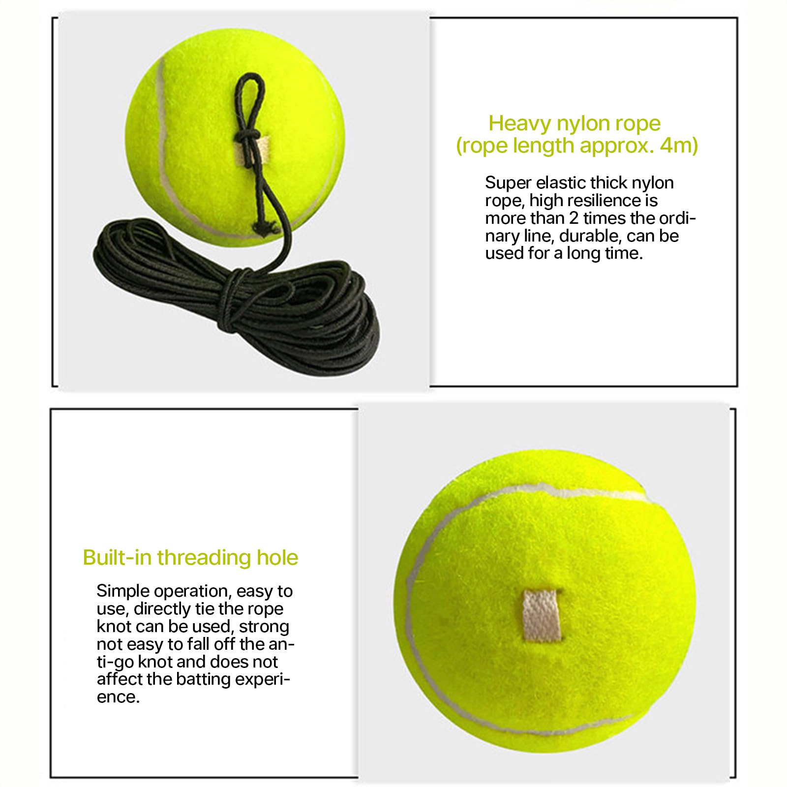 Juego de pelotas de rebote para entrenadores de tenis, equipo de entrenamiento de tenis portátil, autoprácticas, rebotes, entrenador de tenis, prácticas de tenis, dispositivo de entrenamiento de