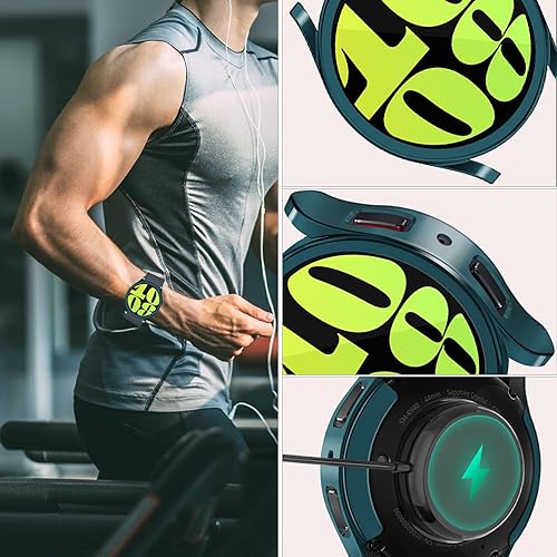 Miniatura 5 de RICHONE - Funda protectora de pantalla compatible con Samsung Galaxy Watch 6 de 1.575 pulgadas y 1.732 pulgadas para mujer, cubierta de protección