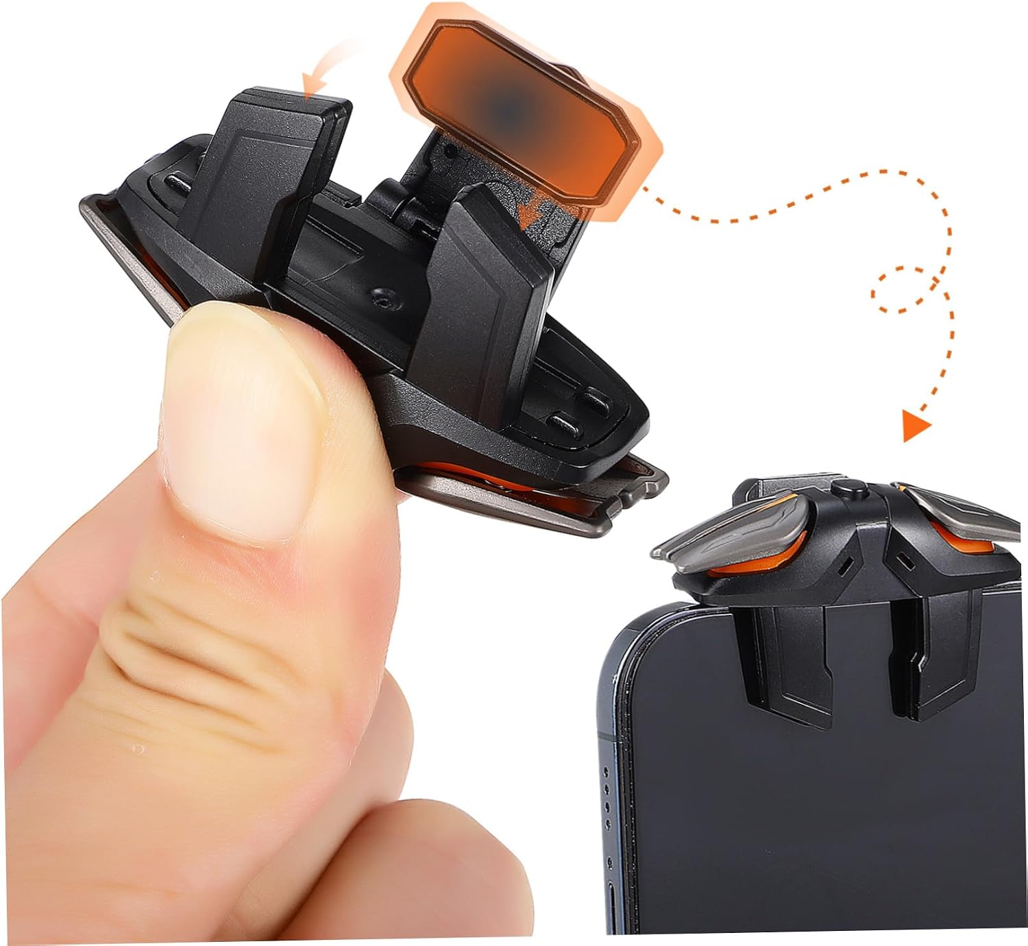 TEHAUX 1 Set Mobile Game Triggers with Gloves Sensitive Controllers for Enhanced Gaming Compatible with Smartphones Ergonomic Design for Sessions Includes Charging Cable