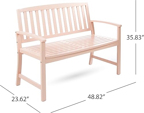 Miniatura 10 de Tamika - Banca de madera de acacia para exterior., Blanco