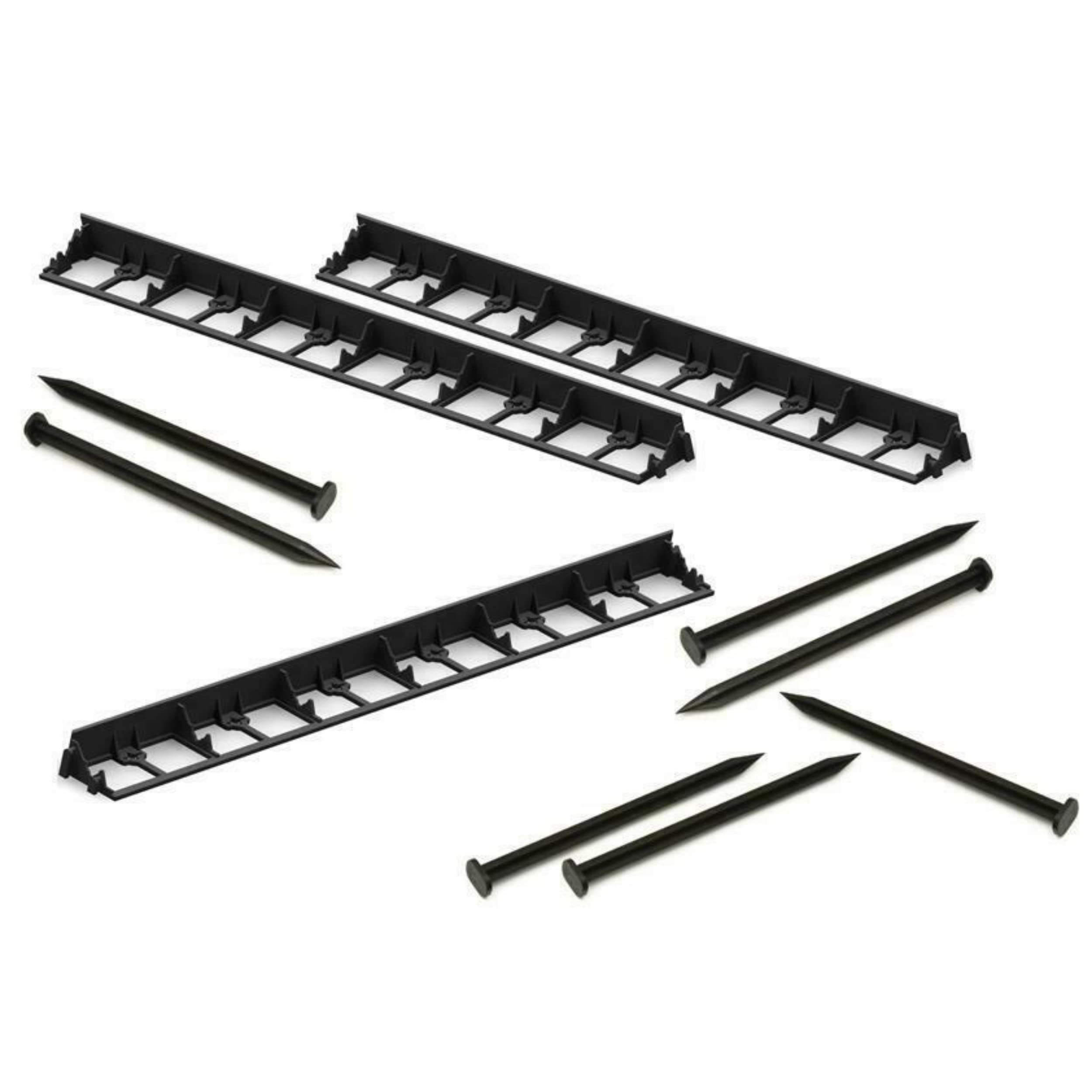 Lawn Edging and Garden Border with Heavy-Duty Pegs, 1m / 58mm high, Flexible Easy Install Gardening Edge for Flowerbeds, Vegetable Gardens, and Landscaping, Cut to Fit Sizing