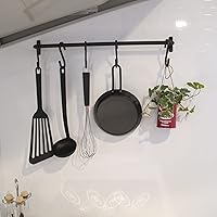 Vista 2 de SANEI W5717-365-D Iron Bar, Antique Style, Towel Rack, Accessory Rack, Multipurpose, 14.4 inches (365 mm), Black