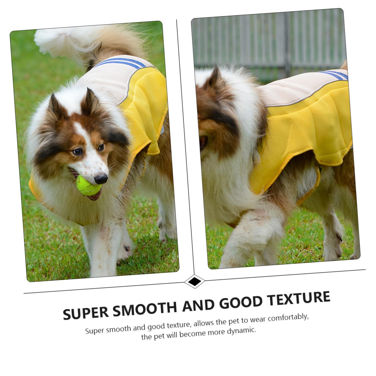 Lurrose Gilet Rafraîchissant en Polyester Confortable et Léger pour Chien Jaune Prévention Le Coup de Chaleur pour Port Quotidien et Séance Photo