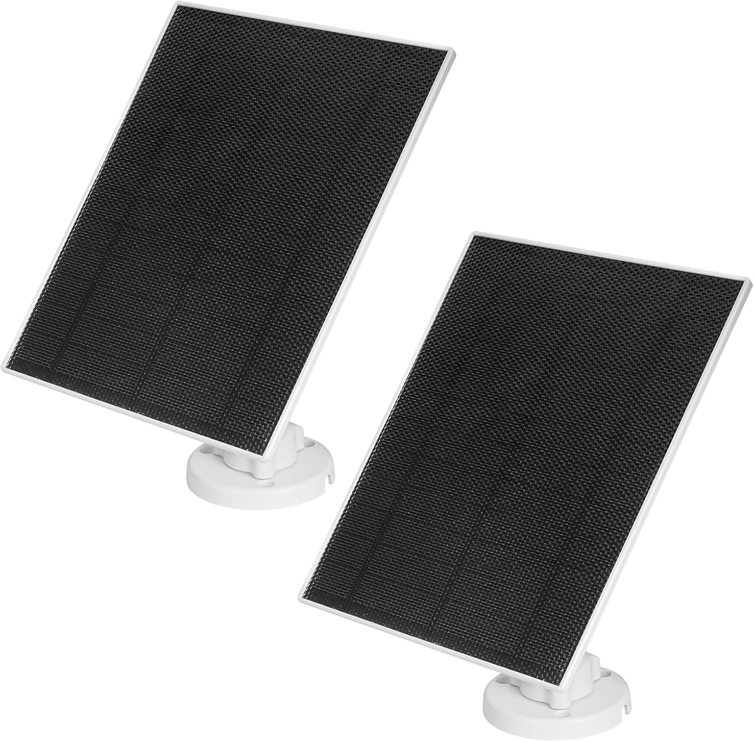 LIYVZ 5W Solar Panel for Security Camera 5V, Solar Panel with Battery 8000mAh. Continuous Power 3-in-1 Micro USB & USB C Solar Charger with Built-in Battery 2-Pack